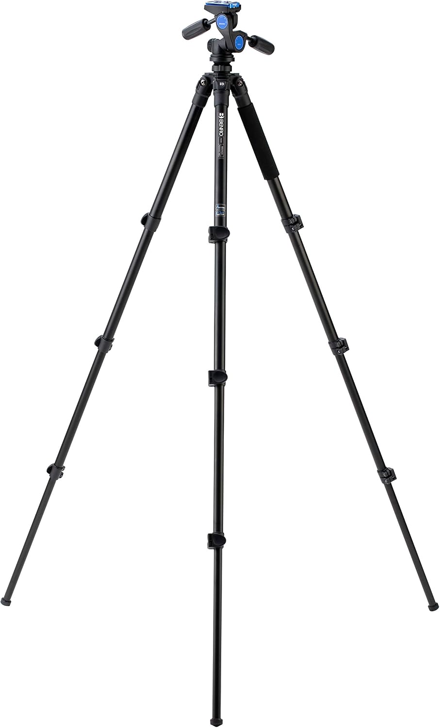 Benro Adventure 2 Series Aluminum Tripod with HD2A 3-Way Pan/Tilt Head – Multi-Angle Legs, Twist-Lock Adjustments & Quick-Release Mounting for Photo and Video Creators (TAD28AHD2A)