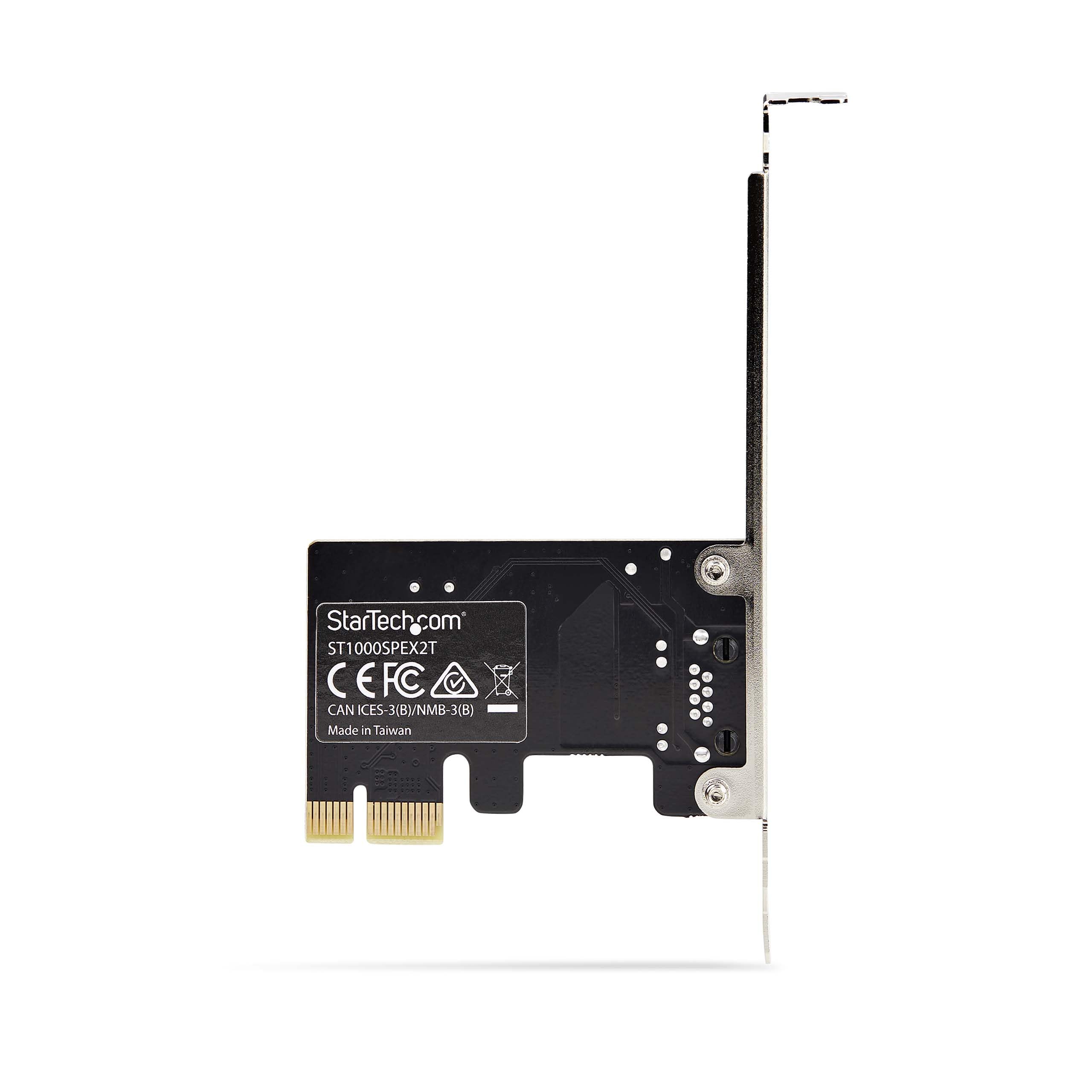 StarTech Carte Réseau PCIe Gigabit 1 Port, Realtek RTL8111H (ST1000SPEX2T) | Carte LAN PCI Express, 10/100/1000Mbps, NIC, Wake-on-LAN