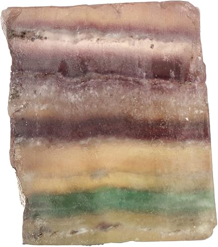 GEMHUB Cristales curativos Fluorita Bicolor 181.2 Ct Sin Cortar Espécimen Mineral de Fluorita 100% Natural para Tumbling y Terapia de Reiki, Gema,