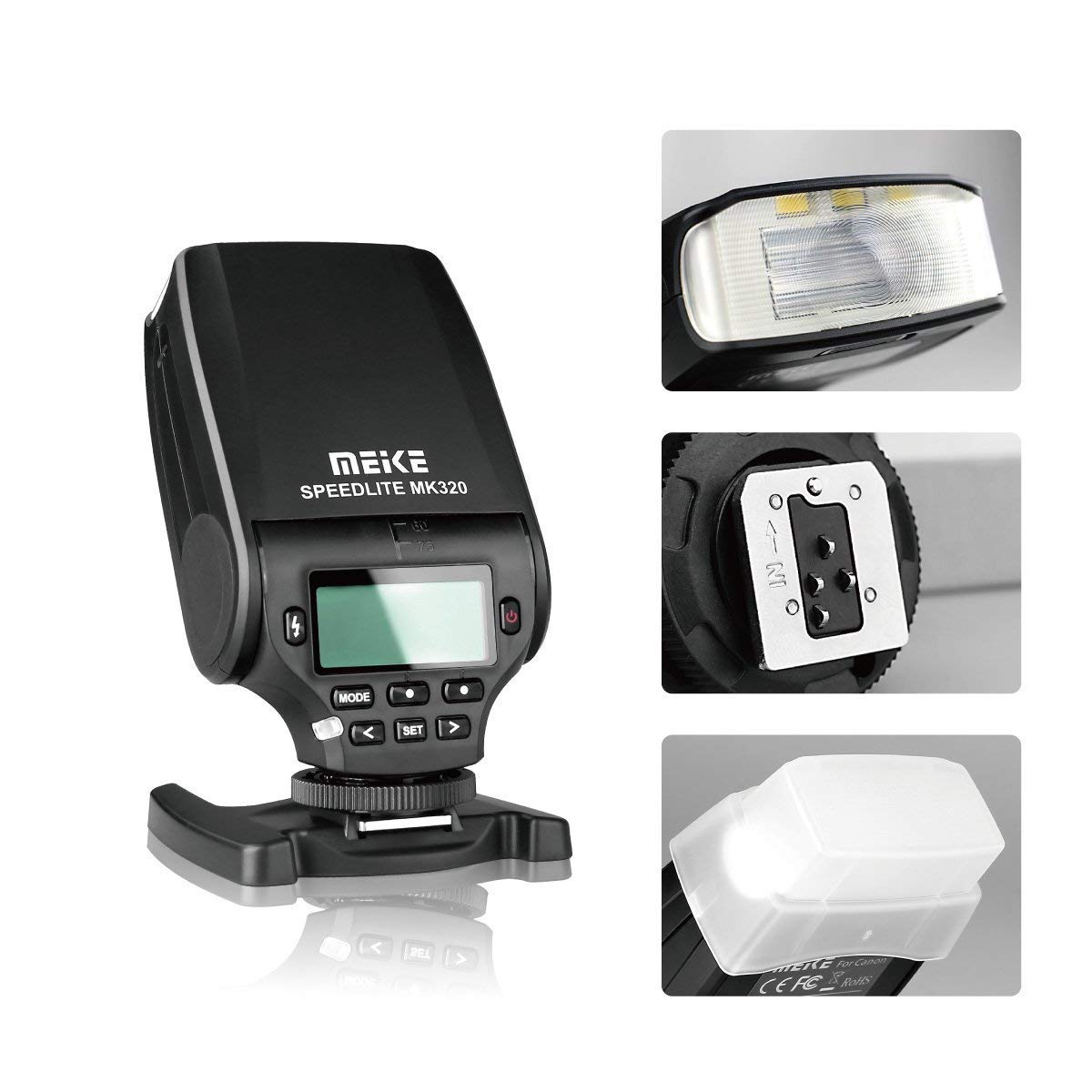 Meike MK320 Speedlite TTL GN32 TTL wyświetlacz LCD Master Flash do aparatu Fujifilm X-T1 X-M1 X100s X100t X30 X-pro 1 X-a1 X-A2 X-E1 X-E2 S1 SL1000 LED wspomagający podgląd ostrości