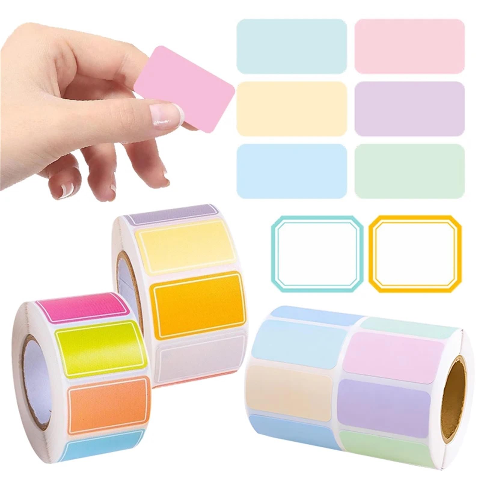 Lot de 10 rouleaux d'étiquettes autocollantes en papier artistique, inscriptibles, autocollants décoratifs pour notes, agendas, planificateurs, matériaux de bricolage imperméables (800 pièces SP