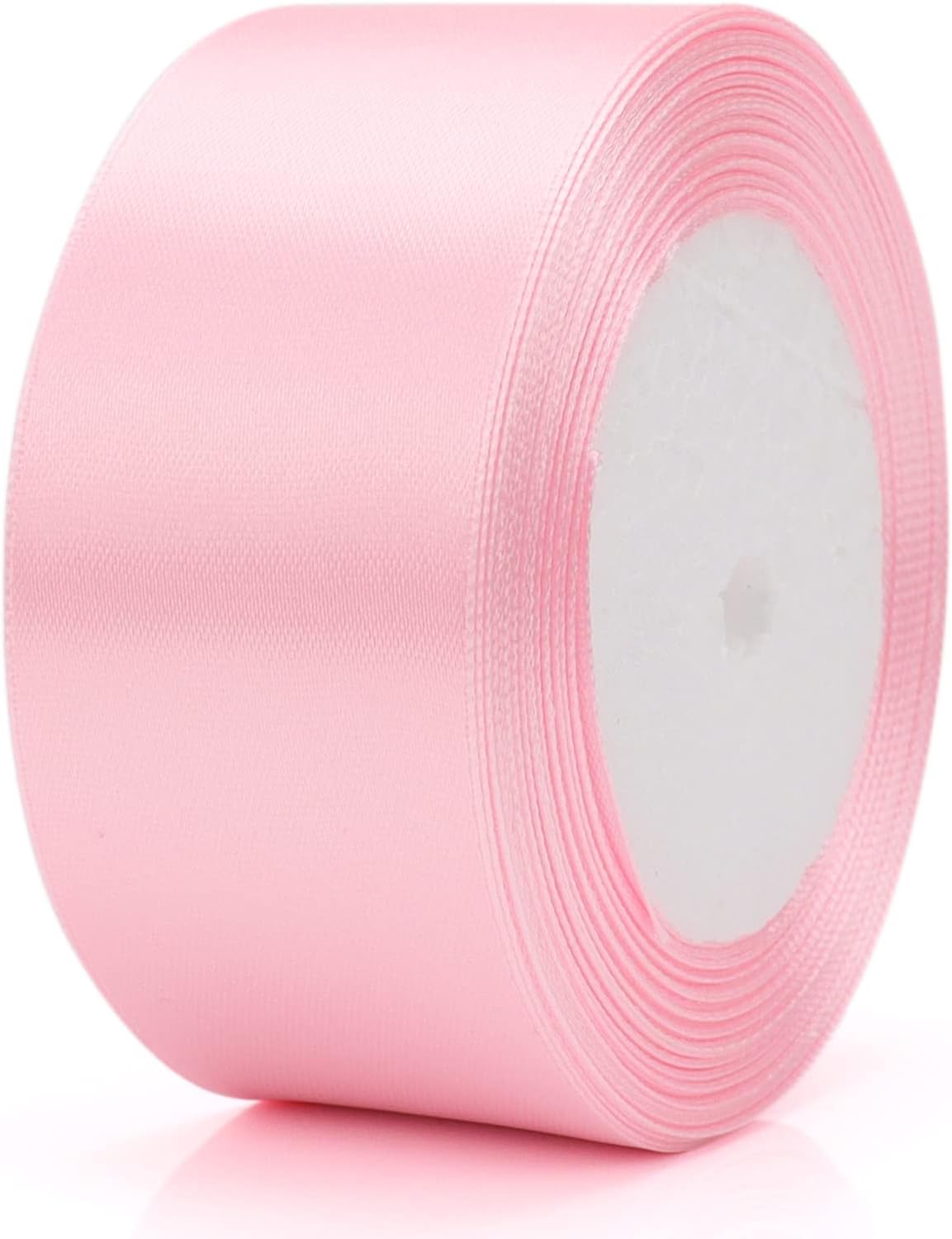 Nsilu 25 Yards 1-1/2 inches Wide Satin Ribbon Suitable for Wedding, Party and Gift Box Packaging Ribbon (Pale Pink, 1-1/2")
