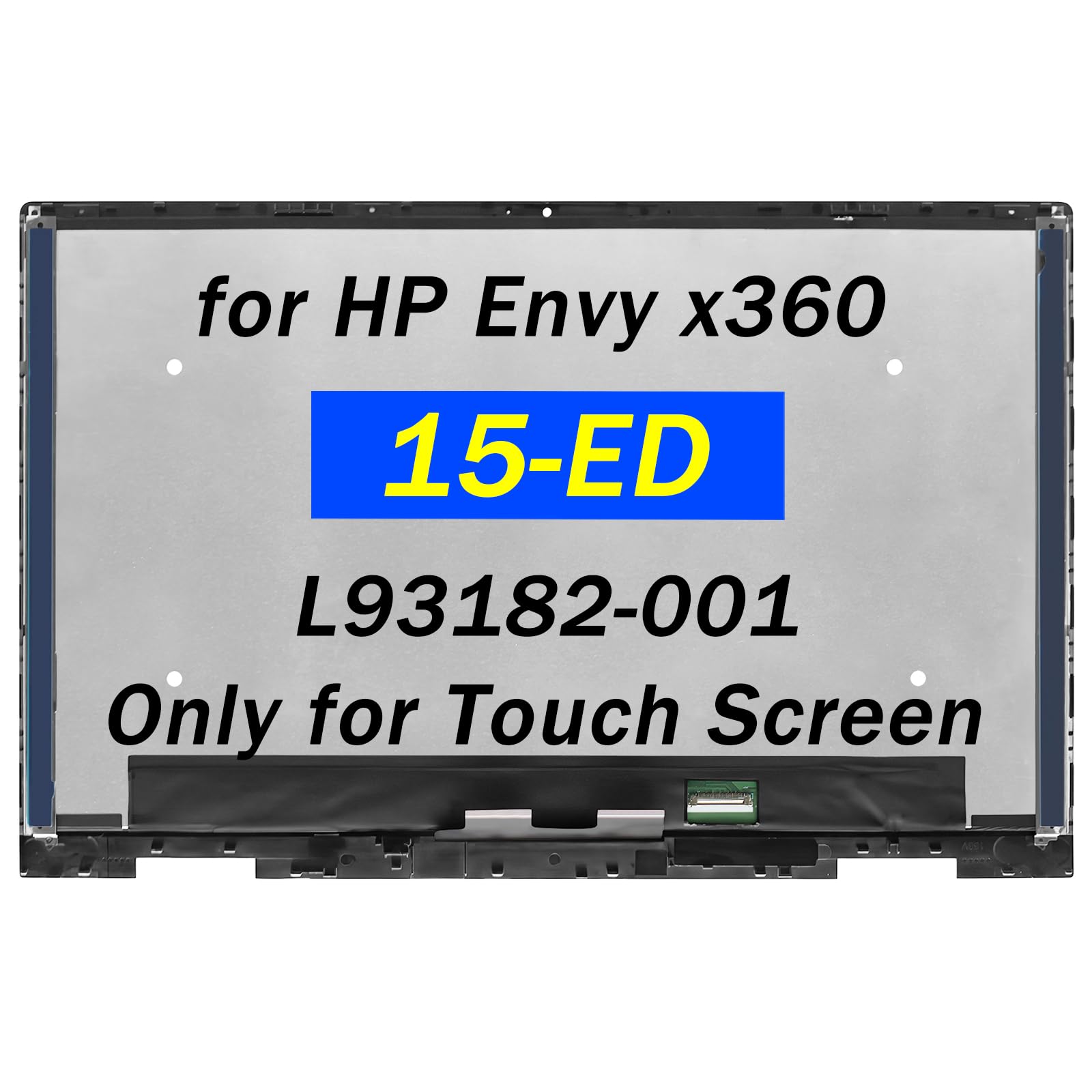 PEHDPVS Screen Replacement 15.6" for HP Envy x360 15-ed 15m-ed 15-ed0xxx 15-ed1xxx 15m-ed0xxx 15m-ed1xxx 30 Pins (1920x1080) LCD Display Touch Screen Digitizer Assembly (Only for 30 Pins Screen)