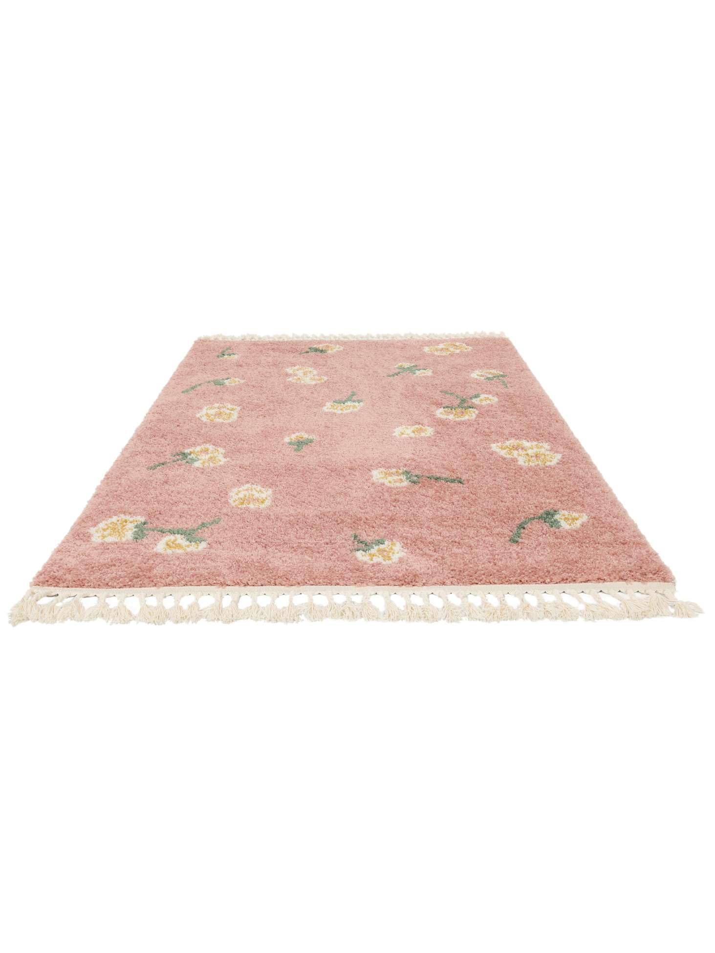 RugVista Linnea, Alfombra Infantil, Modernas, 140 x 200 cm, Rectangular, Pelo Medio, Sala de Estar, Cuarto del bebé, Dormitorio, Limpieza en seco, Sin Productos químicos peligrosos, Rosa