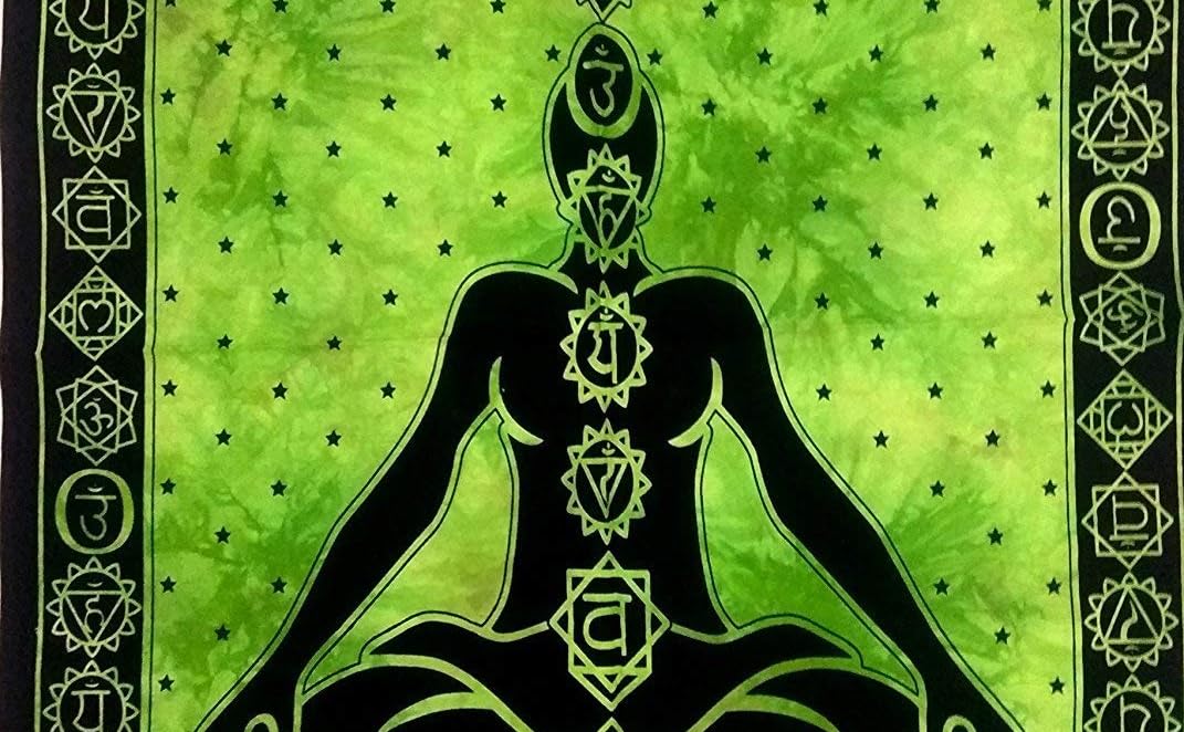 AVA Collections Boho Tapestry, Green Wall Hanging Tapestries - Image 3