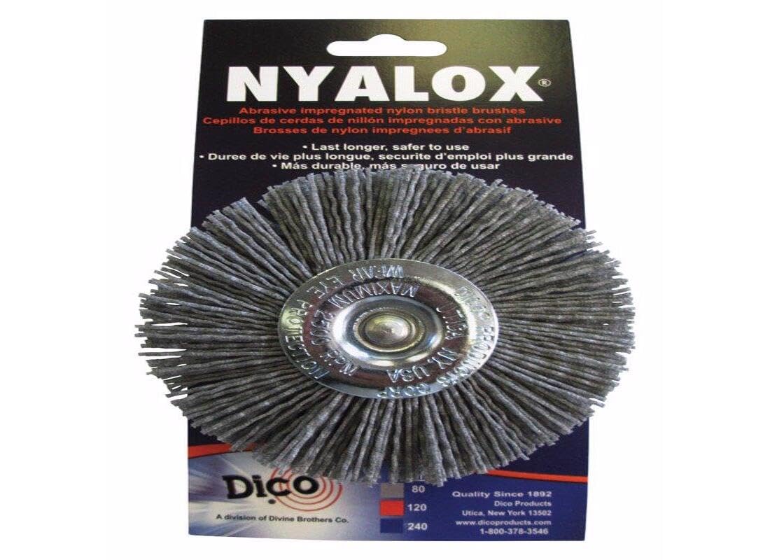 Dico 541-772-4 Nyalox Wheel Brush 4-Inch Grey 80 Grit
