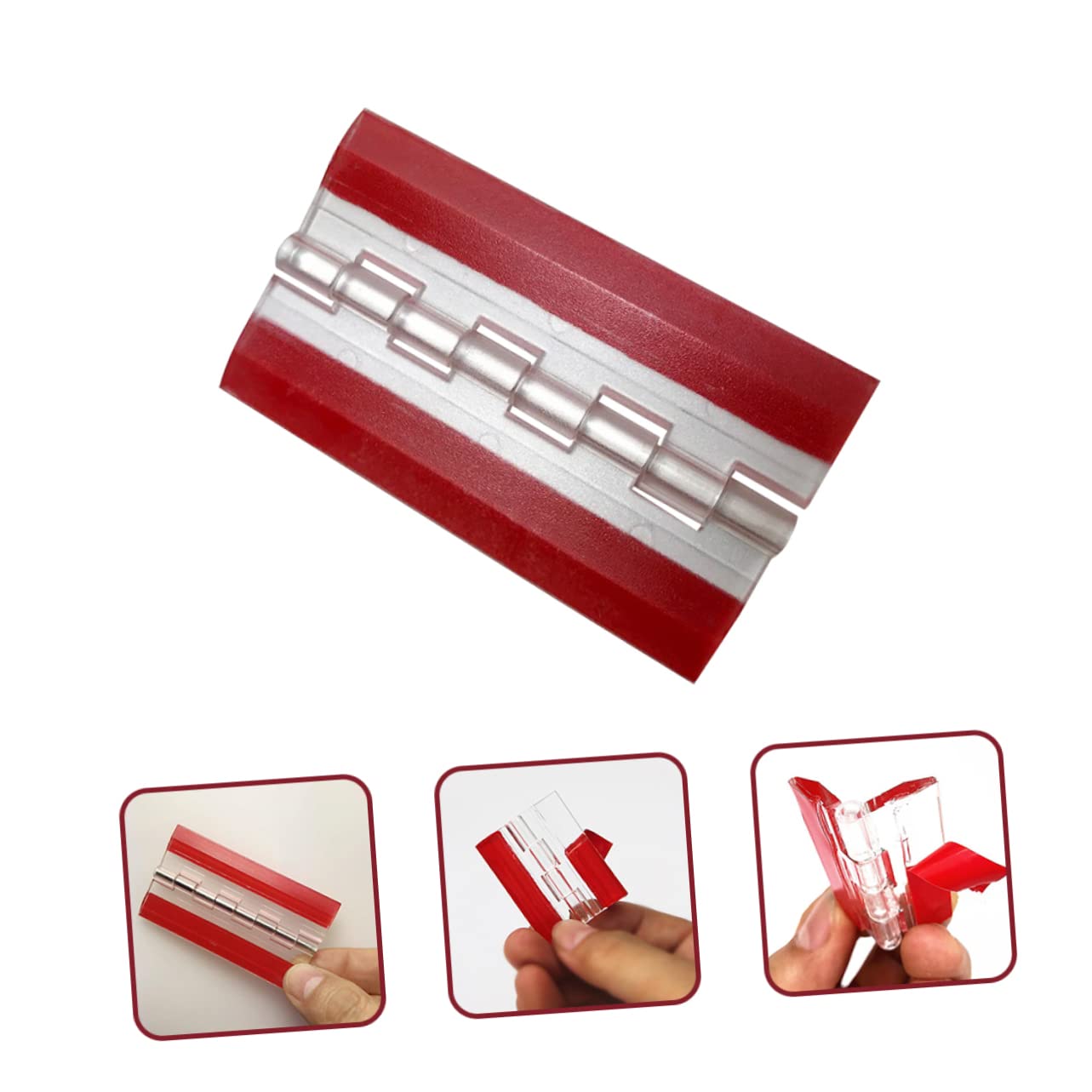 Hemobllo 20pezzi Cerniere Pieghevoli Trasparenti Acrilico Autoadesive Per Box Gioielli e Progetti Resistenti e Silenziose Facili Da Installare