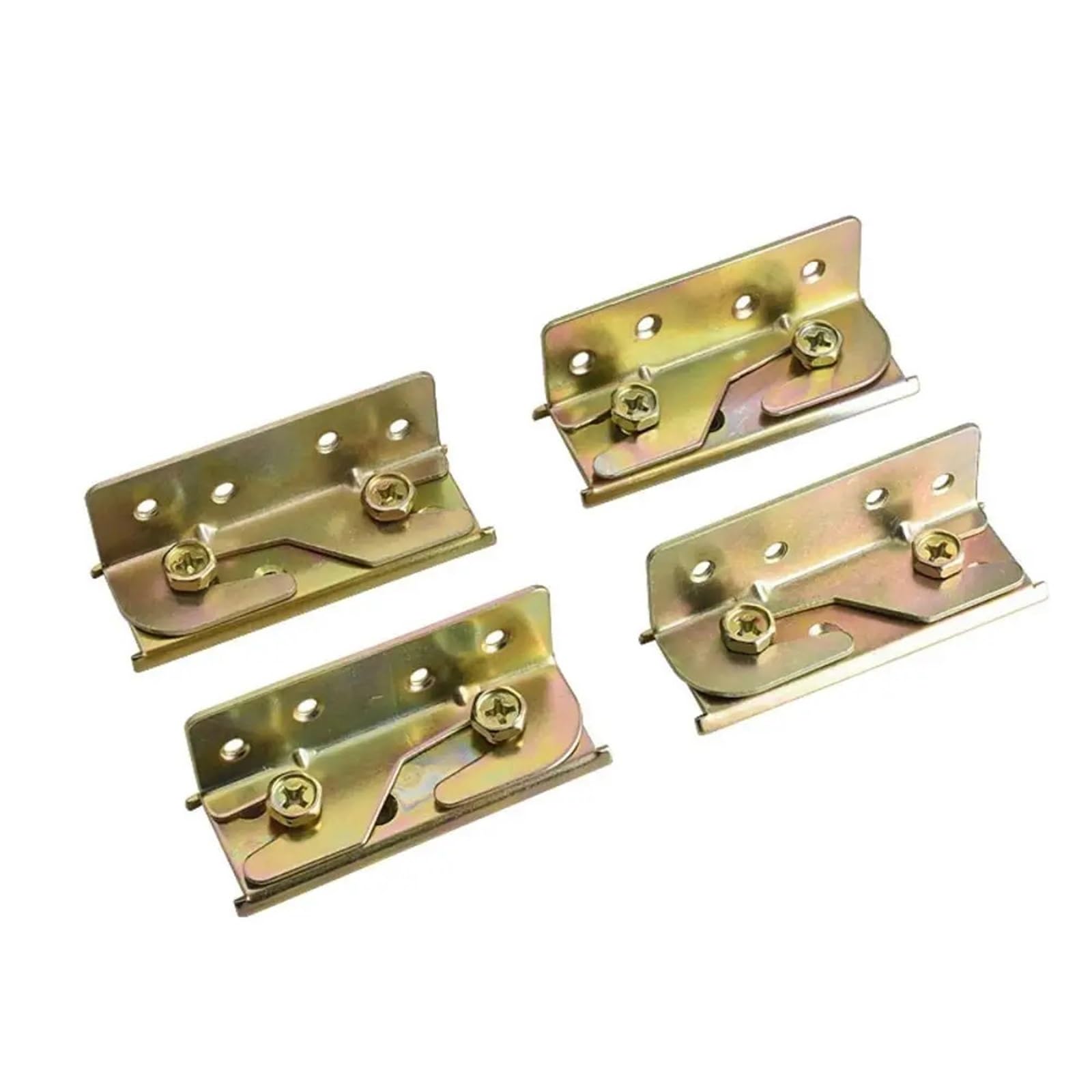 Huwoyg One Color 8Sets Heavy Duty Non-Mortise Bed Rail Brackets Footboards Hold Rust Proof Fittings Easy To Install With Screws For Beds