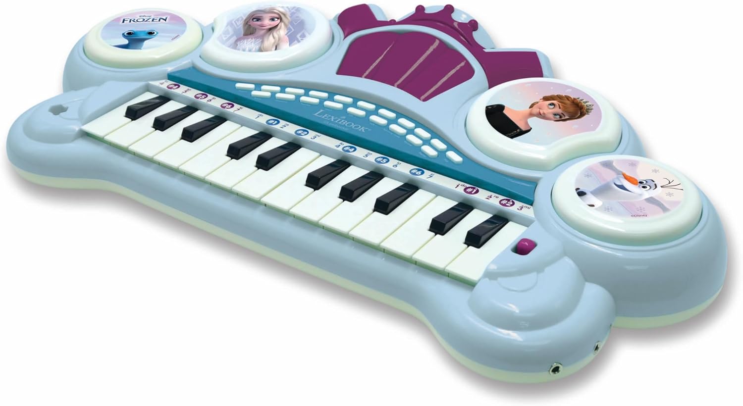 Lexibook, Frozen, Electronic Keyboard with seat, Microphone, MP3 Player, Sound Effects, Demo Tunes, Blue/Purple, K707FZ