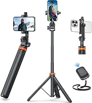 33% off: EUCOS 62" Phone Tripod, Tripod for iPhone & Selfie Stick with Remote, Extendable Cell Phone …