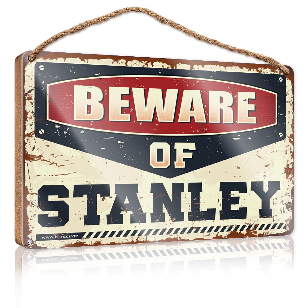 Yyhleh One Color Funny Door Frame Sign Beware Of Stanley Wooden Sign Teens Stuff Door Sign Decor(15X28cm)