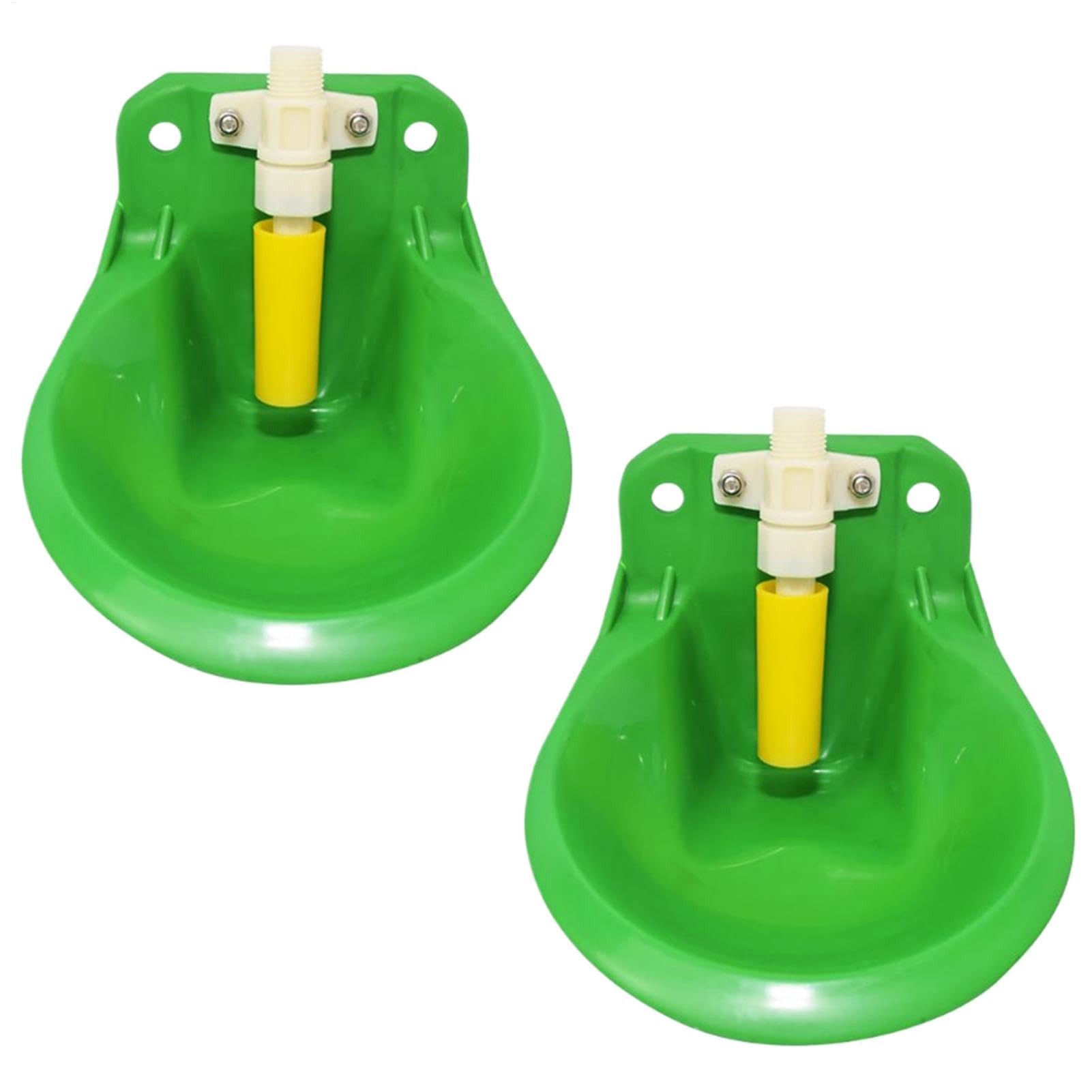 Abbeveratoio automatico per pecore, confezione da 2 ciotole per acqua addensata, 600 ml, con valvola in rame, abbeveratoio per animali da fattoria, per pecore, bovini, maiali o cani