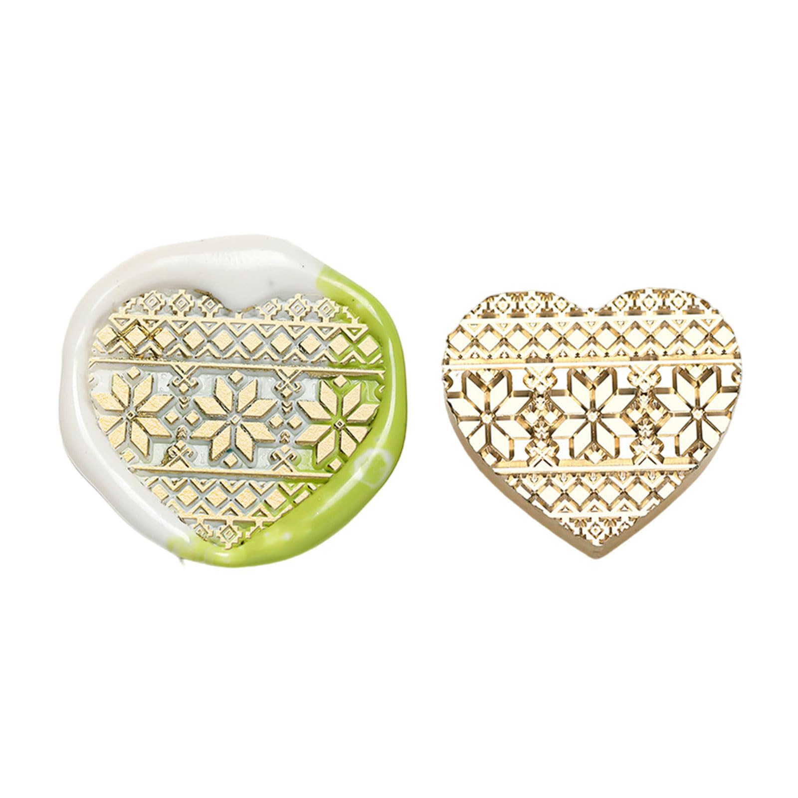 Tfaoys Love Pattern Brass Head Seal Stamp Heart Series Sealing Waxes Stamp Heart Shaped Waxes Seal For Letters Invitations Decoration Series For Card Decorations Shaped Sealing
