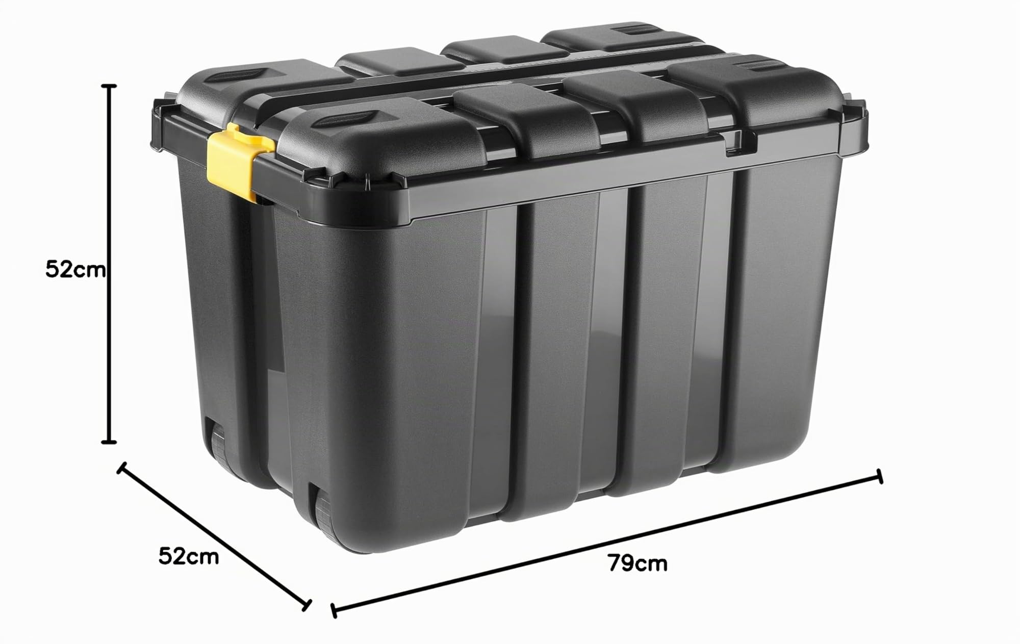 Tontarelli BoxOne Porta-Attrezzi, 140 L, 79 x 52 x h 52 cm, Nero/Ambra