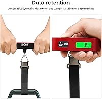 Vista 5 de BAGAIL Báscula digital de equipaje, báscula de equipaje colgante de 110 libras con pantalla LCD retroiluminada, báscula de pesaje portátil