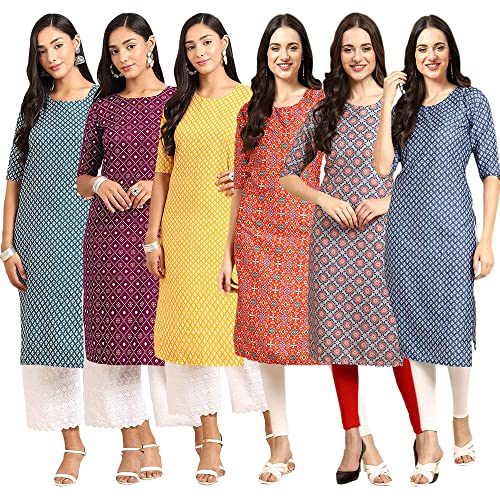 Image of Pinkmint Women's Crepe Digital Printed Straight Kurta