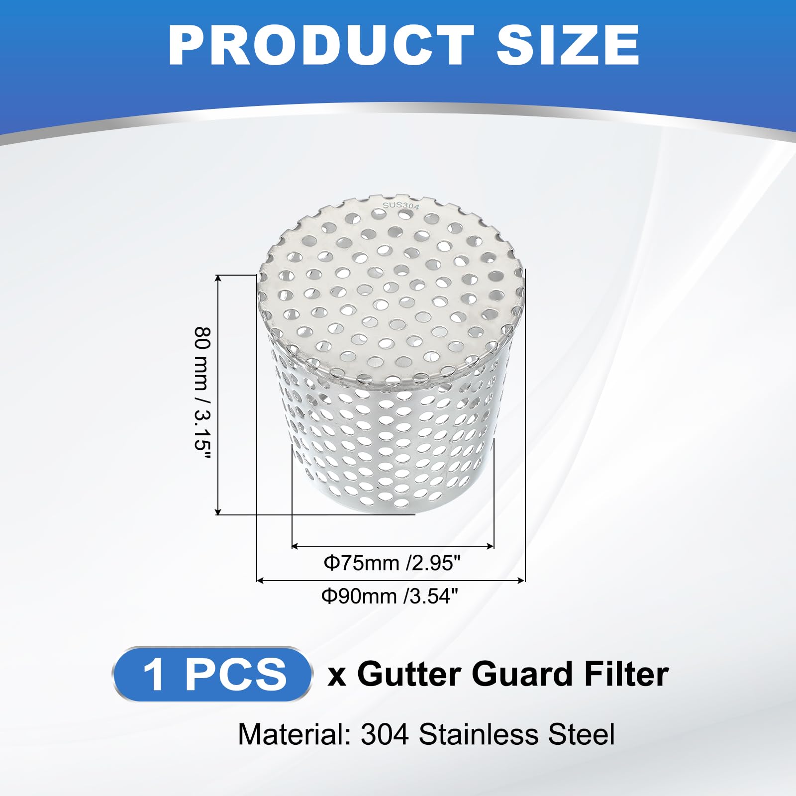 PATIKIL Gutter Guard Filter 3.5"-3" - Image 2
