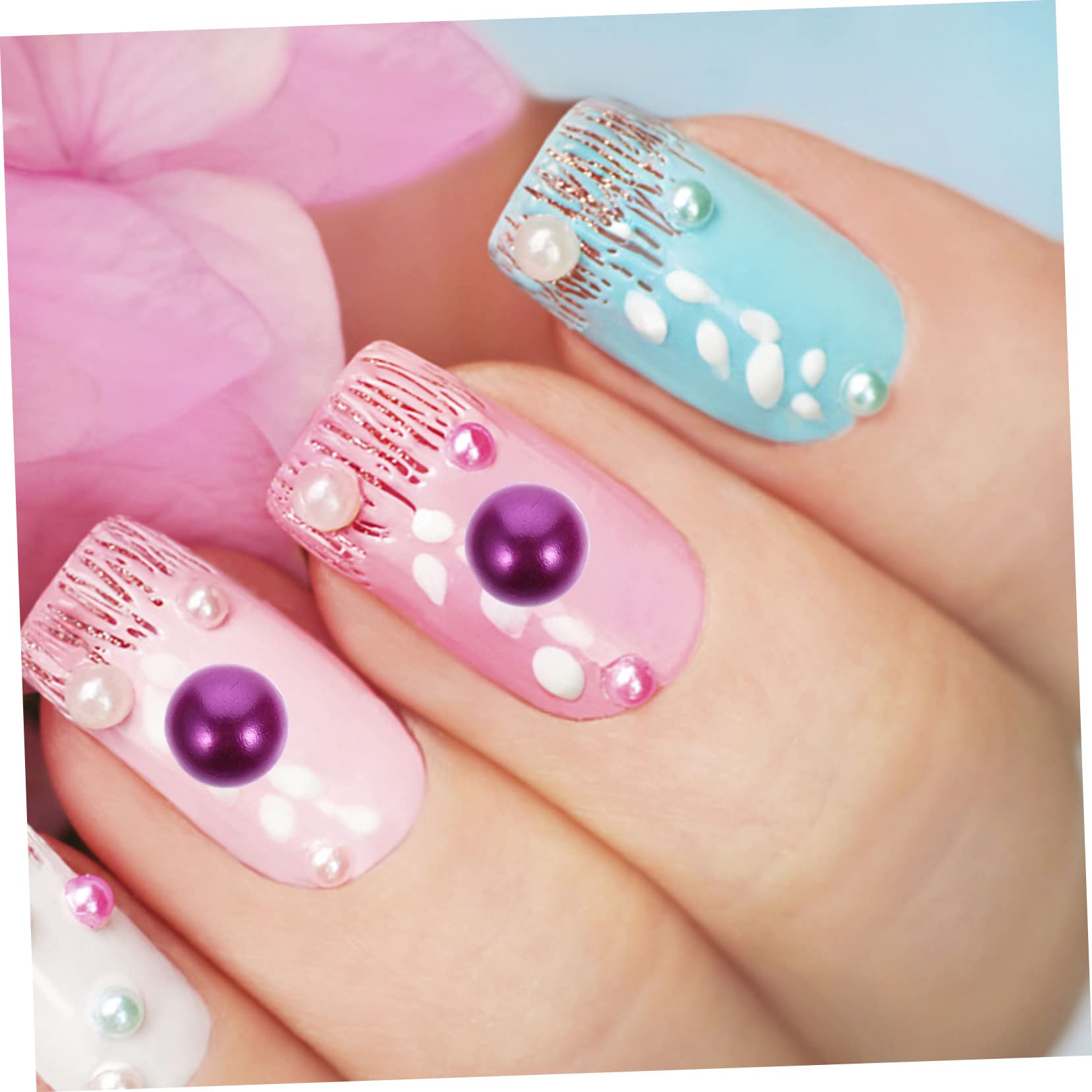 3 Pezzi Toppa Per Unghie Accessorio Per Manicure Decorazione Professionale Delle Unghie Comodo Ornamento Per Unghie Ornamento Decorativo Per Unghie Fornitura Di Manicure Resina