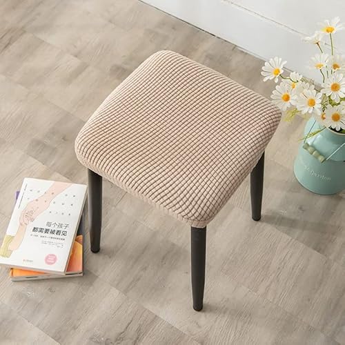 Soft Chair Covers Stretch Modern Jacquard Stool Chair Protecto Cover Square 1/2/4pcs Stool Cover Dust Proof Durable Simple Stool Slipcover Bedroom Dressing Table (Color : E, Size : 4pcs)