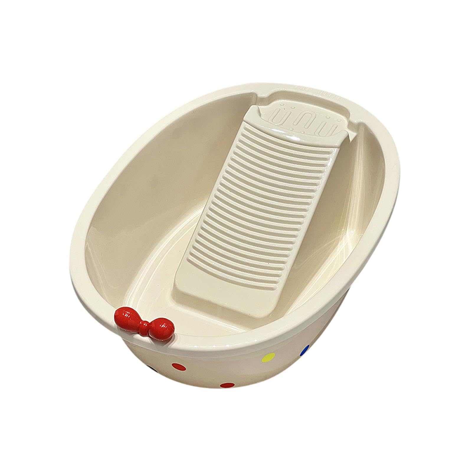 Laundry Basin, Washboard Basin Hand Washing Laundry Tub with Scrubber Multipurpose Household