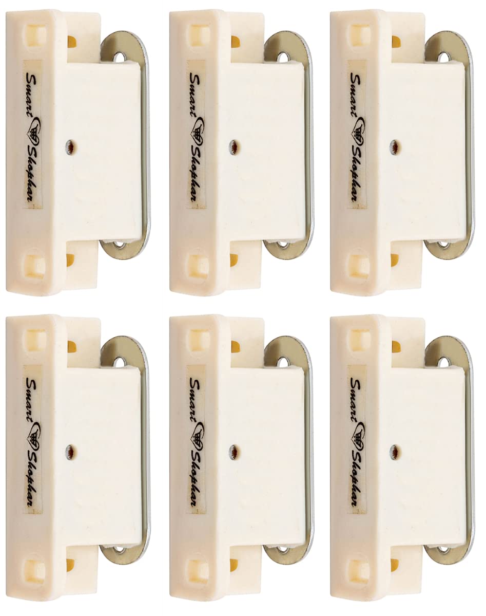 Smart Shophar Steel and Plastic Quick Door Catcher 2.25 Inches Silver White Cream, Pack of 6 / Heavy Duty Magnet Door Holder/Strong Magnetic Door Mounted Stopper Wardrobe Bottom Edges (B01NATFUQB) Amazon Price History, Amazon Price Tracker