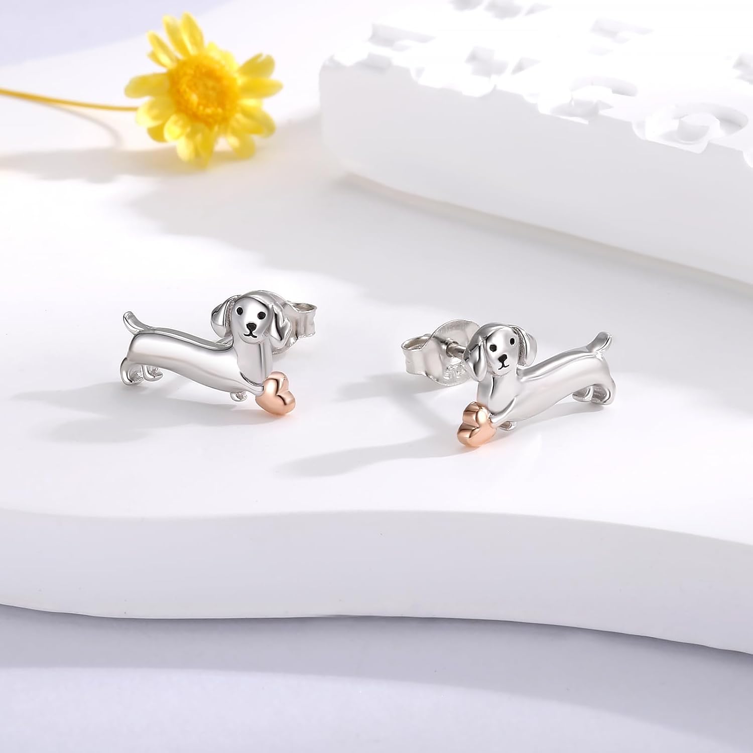Sterling Silver Dogs Stud Earrings Pug French Bulldog Dachshund Schnauzer Golden Retriever Dalmatian Puppy Earrings Dog Jewelry Gifts for Pet Lovers - Image 4