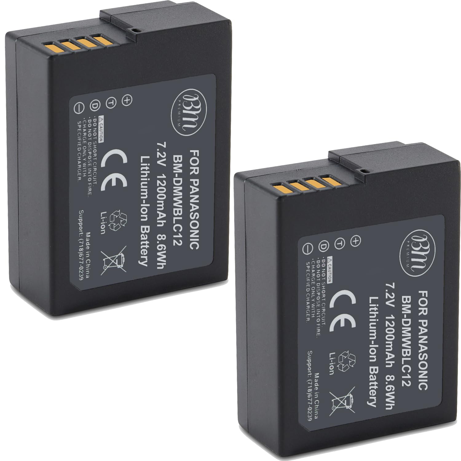 Amazon.com: BM Premium 2 Pack of High Capacity DMW-BLC12