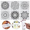 6 Stukken Mandala Painting Stencil Tekening Stencils Multifunctionele Scrapbooking Mandala Dot Schilderen Sjablonen Hole…