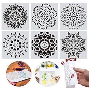 6 Stukken Mandala Painting Stencil Tekening Stencils Multifunctionele Scrapbooking Mandala Dot Schilderen Sjablonen Hole…