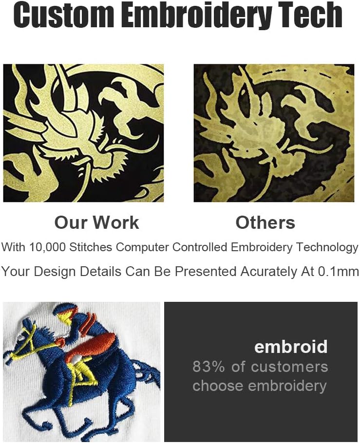 10PACK Custom Front&Back Baseball Cap 100% Cotton Personalized Embroidered Hat in Bulk 10 Pack