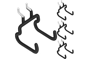 4 Pieces Pegboard Double Power Tool Hooks for Workbench, Garage Storage (2.75...