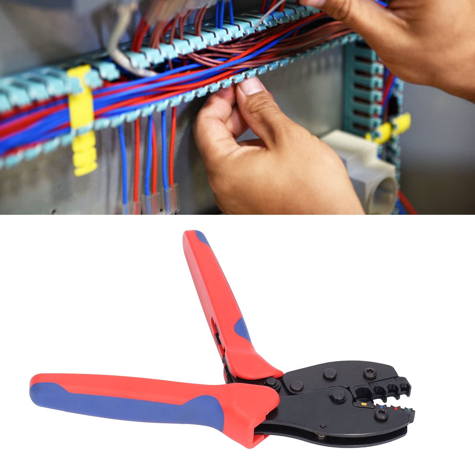 5 Pz/Set Pinza a Crimpare, Pinza a Crimpare per Cavi, Pinza a Crimpare per Cavi in ​​acciaio Al Carbonio, Strumento a Crimpare per Connettori Elettrici Isolati