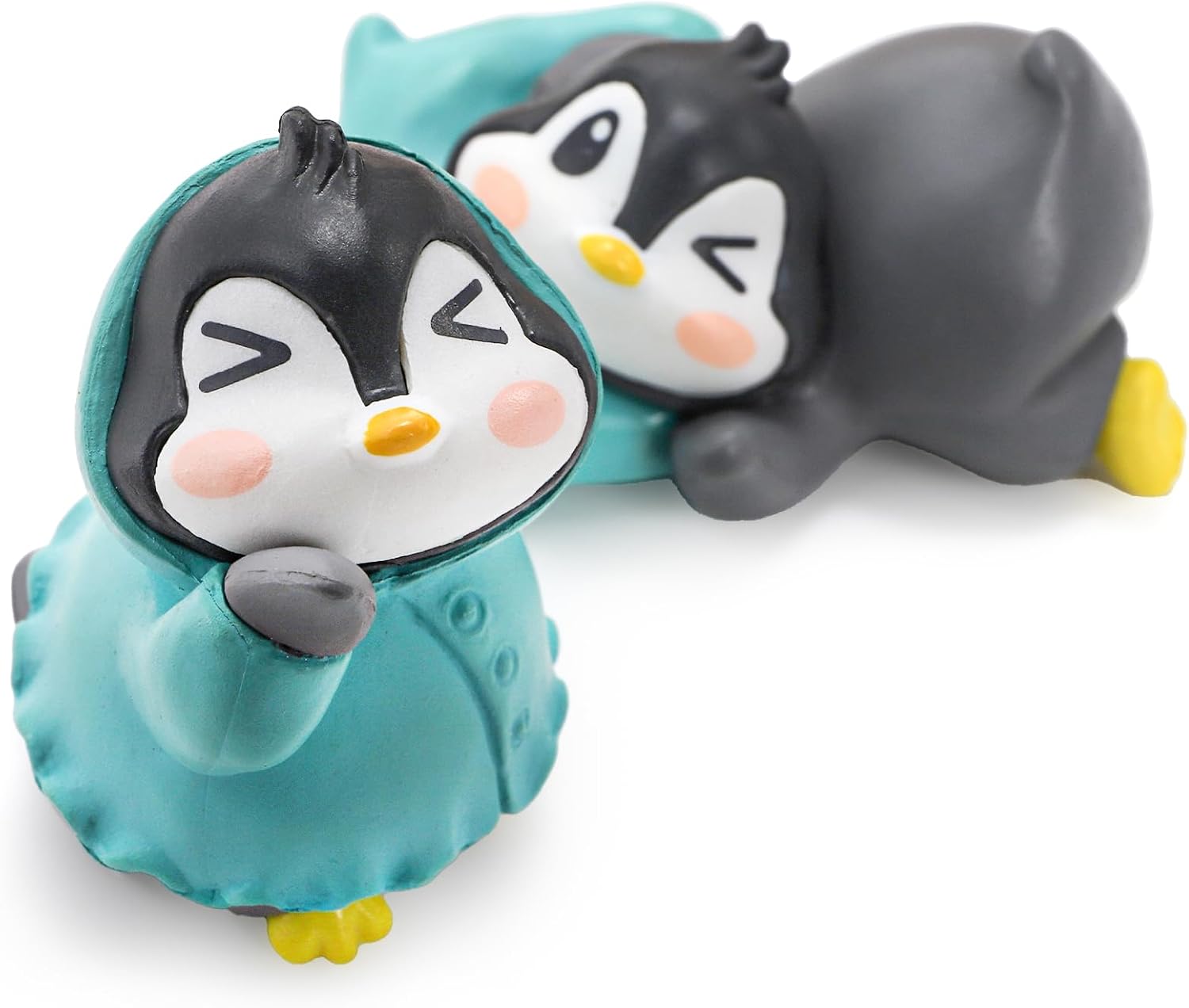 ZEAYEA 30 Pcs Mini Penguin Figurines, Cute Penguin Characters, Mini Cartoon Cake Topper Decoration for Gift Birthday Christmas Home Decoration DIY Accessories Garden Micro Landscape Model