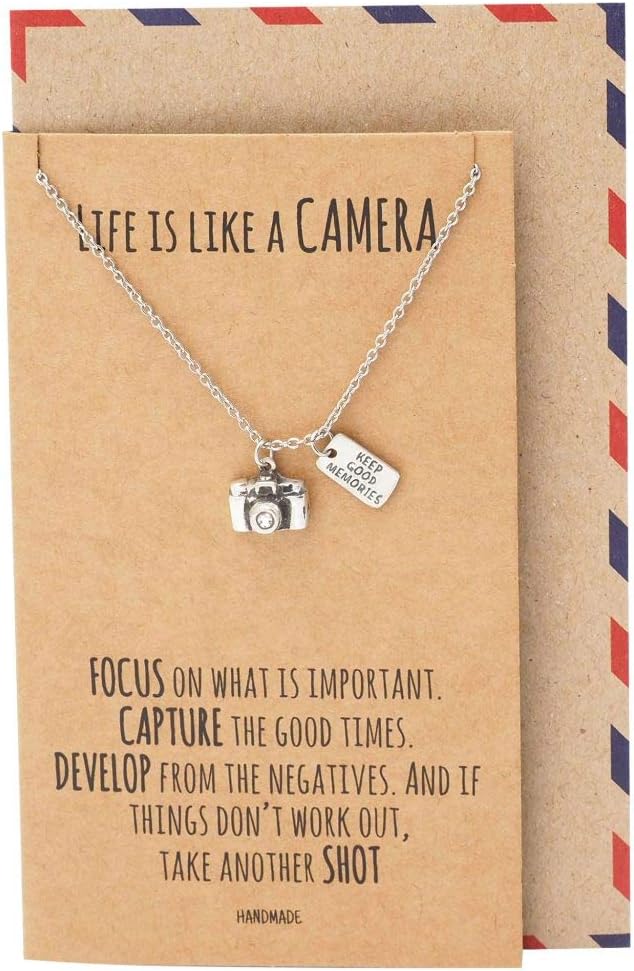 Cute Vintage Camera Miniature Jewelry for Women, Photography Gifts