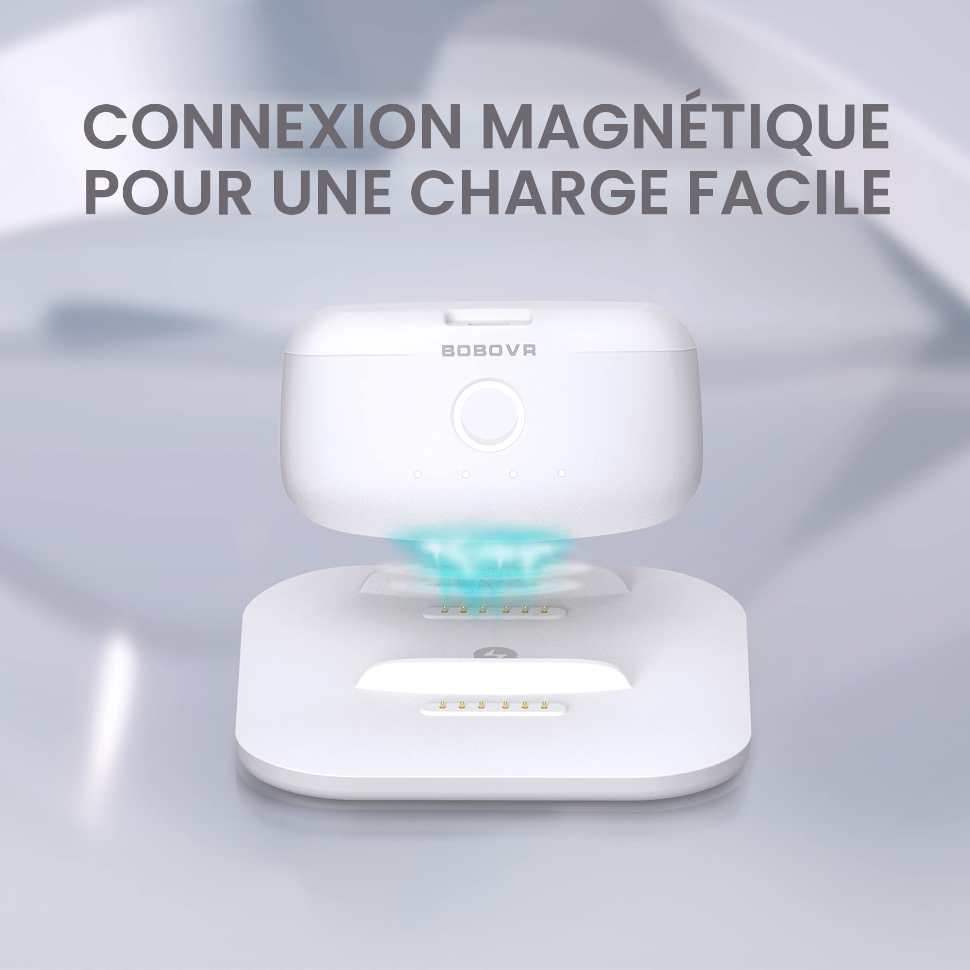 BOBOVR Station de Charge Double pour Batterie B2, Design Ultra Fin, Alimentation magnétique à 2 Batteries B2 en même Temps