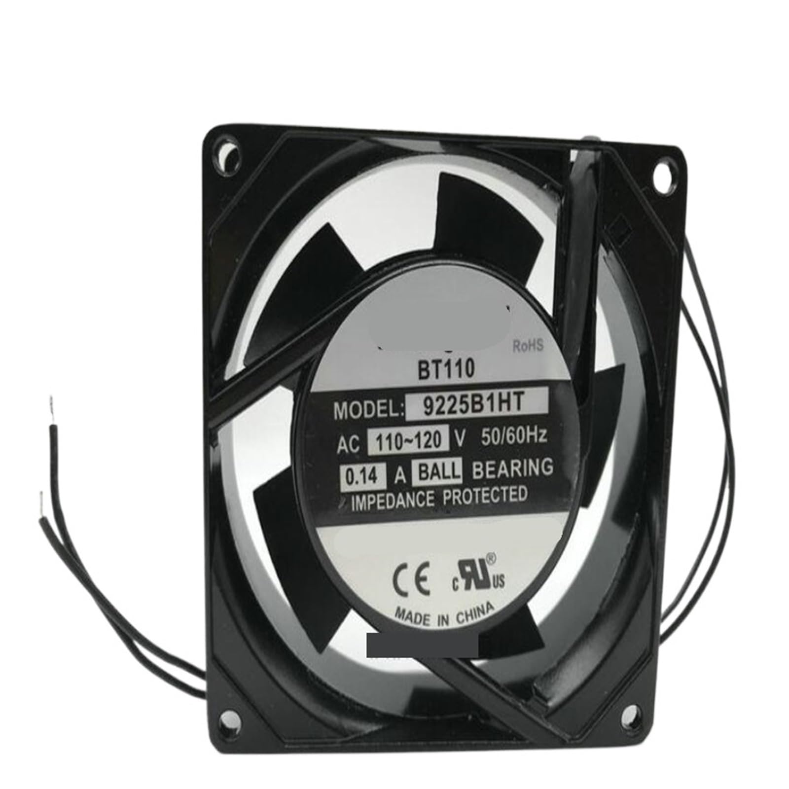 PWANUIGTE 9225B1HT AC110-120V 0.14A 92 * 25MM Two-line Flow Fan
