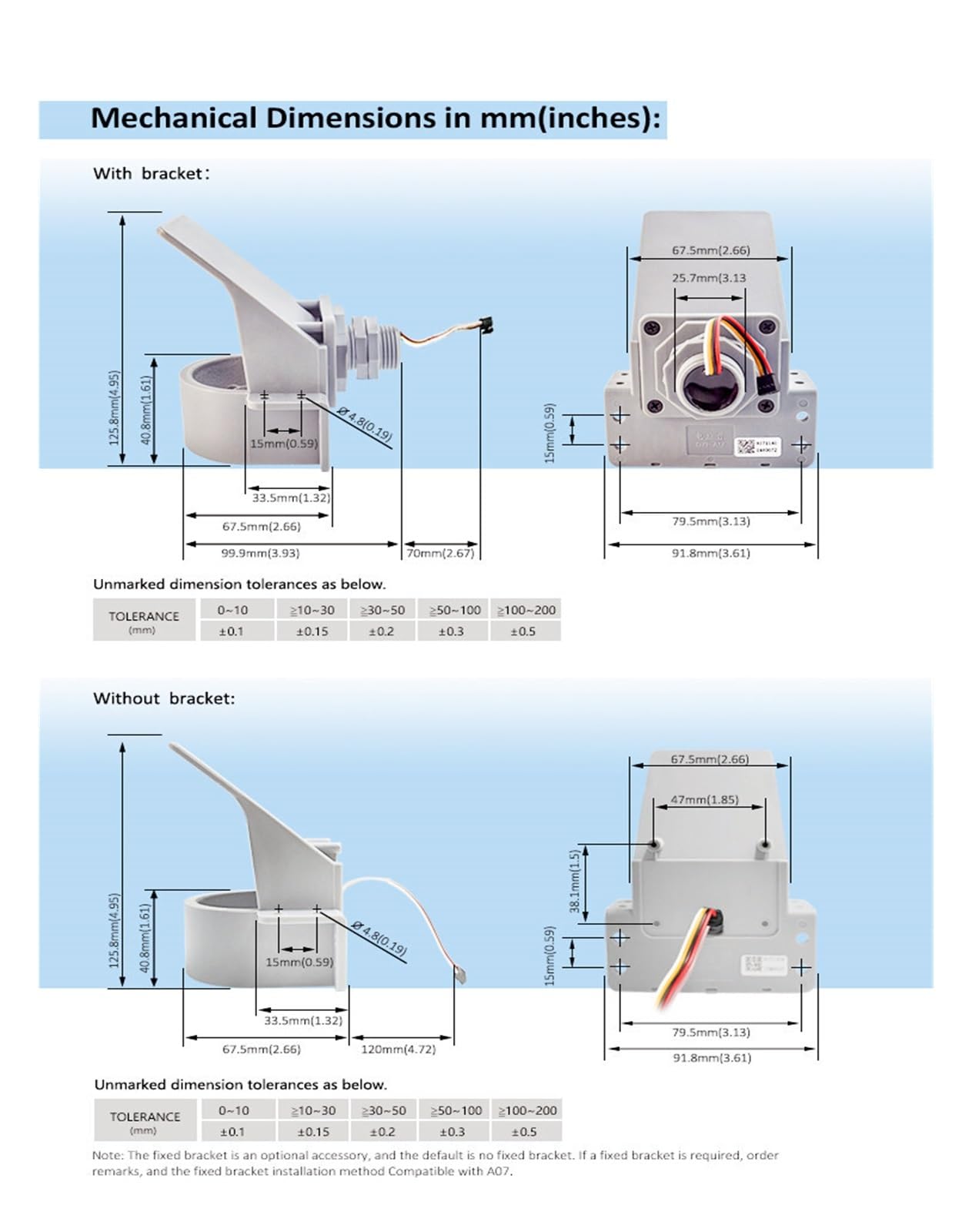 Sensor de nivel de Agua, Módulo sensor ultrasónico de nivel de agua de alcantarillado, transmisor de proximidad de distancia capacitivo a prueba de agua de 40 Khz y 10 m(485)