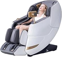 MassaMAX MT339 2026 4D Massage Chair, Full Body Zero Gravity Recliner with SL-Track, Body Scan, Graphene Heating, Deep Yoga Stretch, Foot Rollers & Hands-Free Voice Control Space White