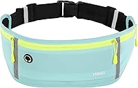 USHAKE Slim Running Belt Fanny Pack - Bounce-Free Phone Holder for iPhone Samsung, Adjustable Waist Pack for Men Women Runners Gym Cycling Mint Blue