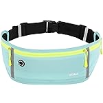USHAKE Slim Running Belt, Workout Fanny Pack for Men Women,Exercise Waist Pack for Apple iPhone Holder, Runner Belt for Running Walking Cycling Camping Gym Mint blue
