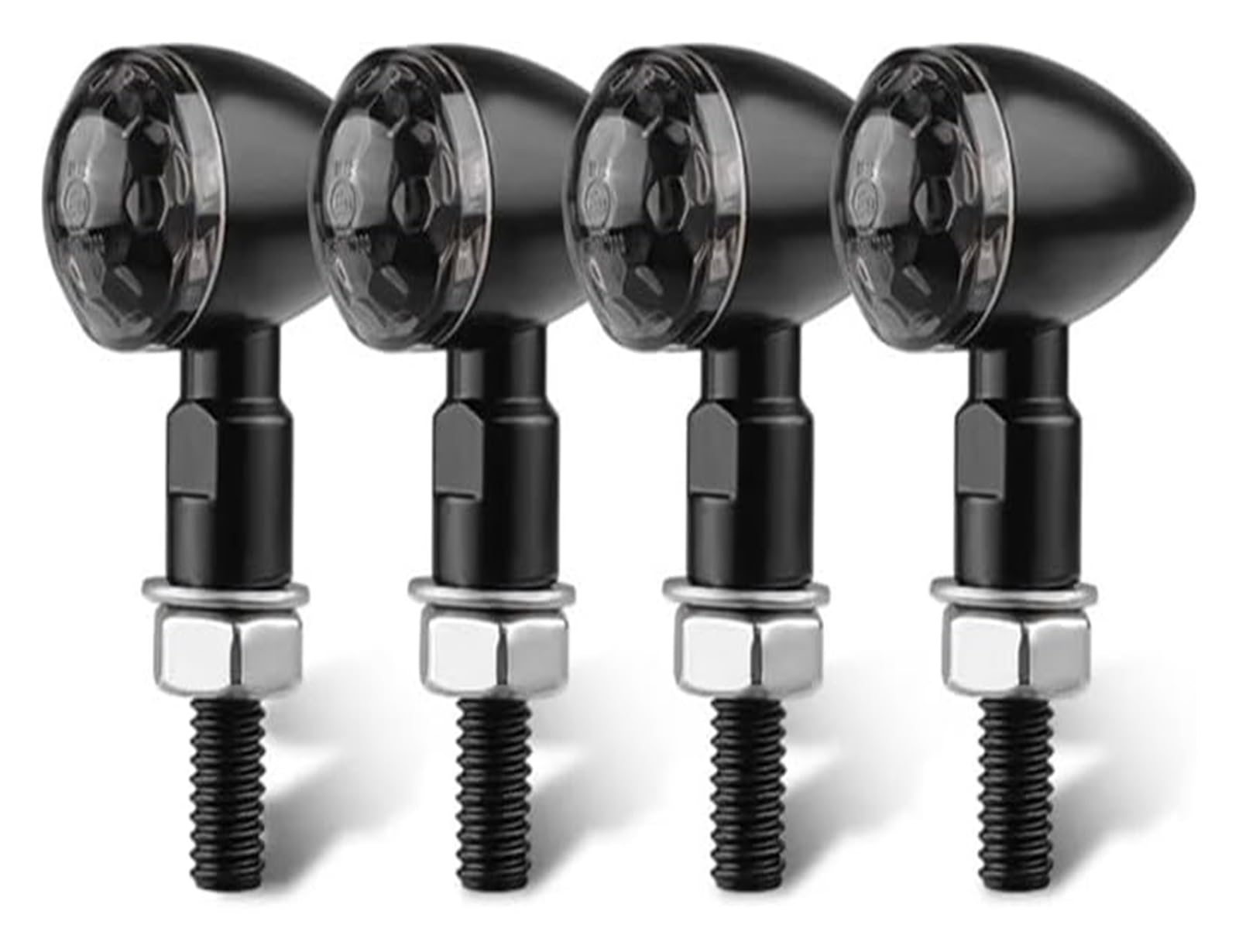 QWQNMC Indicatore Direzione Moto 12V 8mm Moto Freccia Indicatore di Direzione Lampada Luci Frecce Lampeggianti(4PCS)