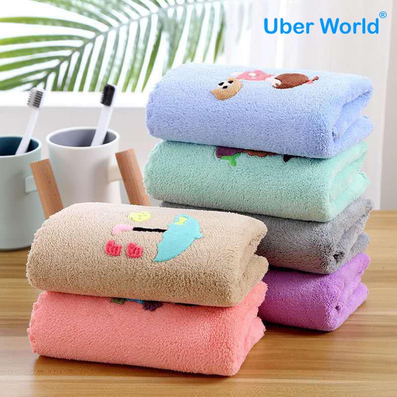 Uber World Microfiber Handkerchief Set for Women, Kids & Newborn Babies | Cartoon Printed Face Towel | 400 GSM Super Soft & Absorbent Rumal | 25Γ25 cm | Pack of 4 | Multicolour 3