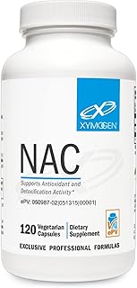 XYMOGEN NAC N-Acetyl-Cysteine 600mg - Cardiovascular, Antioxidant, Liver Detox + Immune Support Supplement - Supports Glutathione Synthesis - Non-GMO NAC Supplement (120 Capsules)