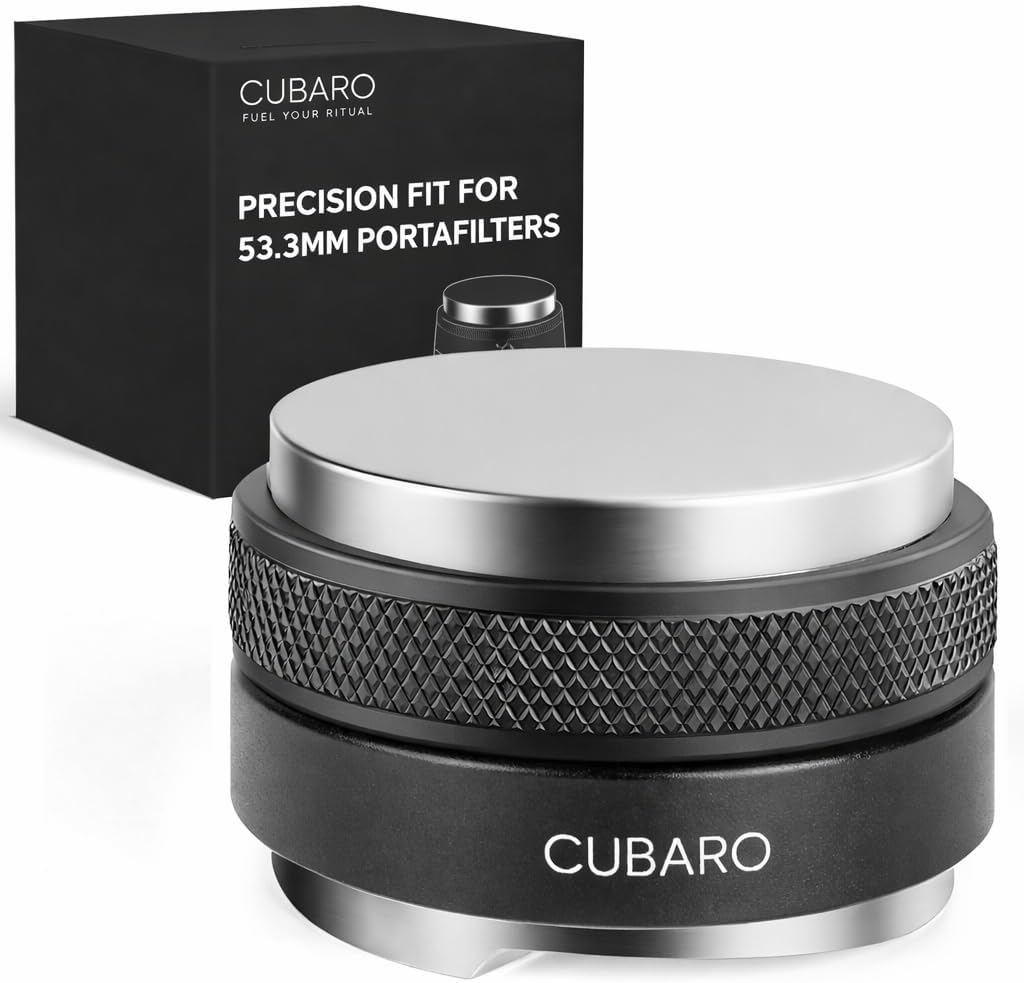 53.3mm Espresso Distributor & Tamper – Dual Head Coffee Leveler Tool | Adjustable Depth | Fits Breville 54mm Portafilter | Precision Espresso Hand Tamper – Premium Barista Accessories