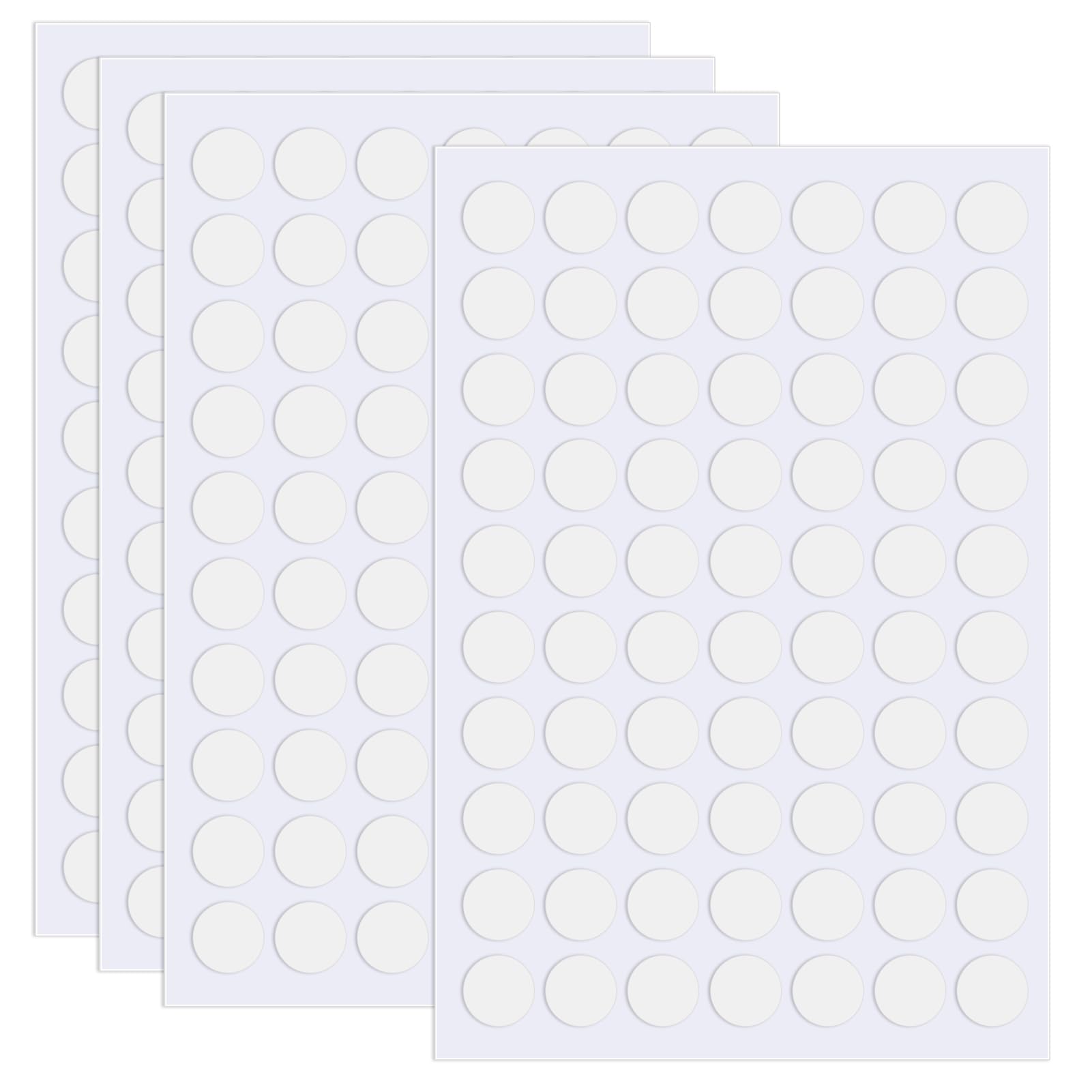 Tweozek 280 Pcs Double Sided Sticky Dots, 20mm Traceless Removable Adhesive Pads for Wall Decor DIY Arts No Damage Transparent Stickers Poster Strips Photo Wall Use (280, 20MM)