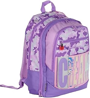 Gopop Zaino Scuola Cream Viola Estensibile 43x31x17(+9) cm Prodotto Ufficiale