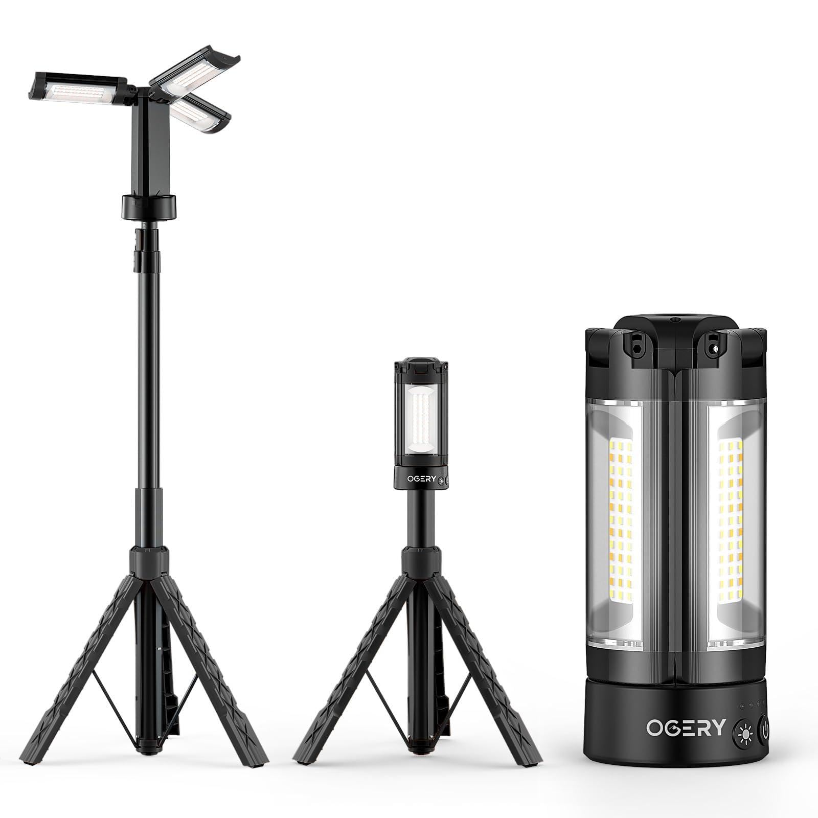 OGERY Rechargeable 10000mAh Camping Light with Stand