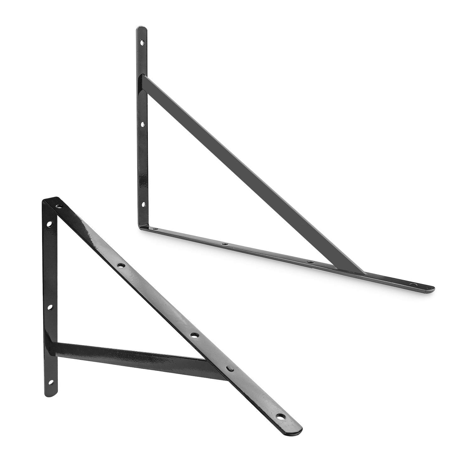 Buy LISHINE 16 Inch Shelf Brackets Black, 6 Pack Heavy Duty Wall