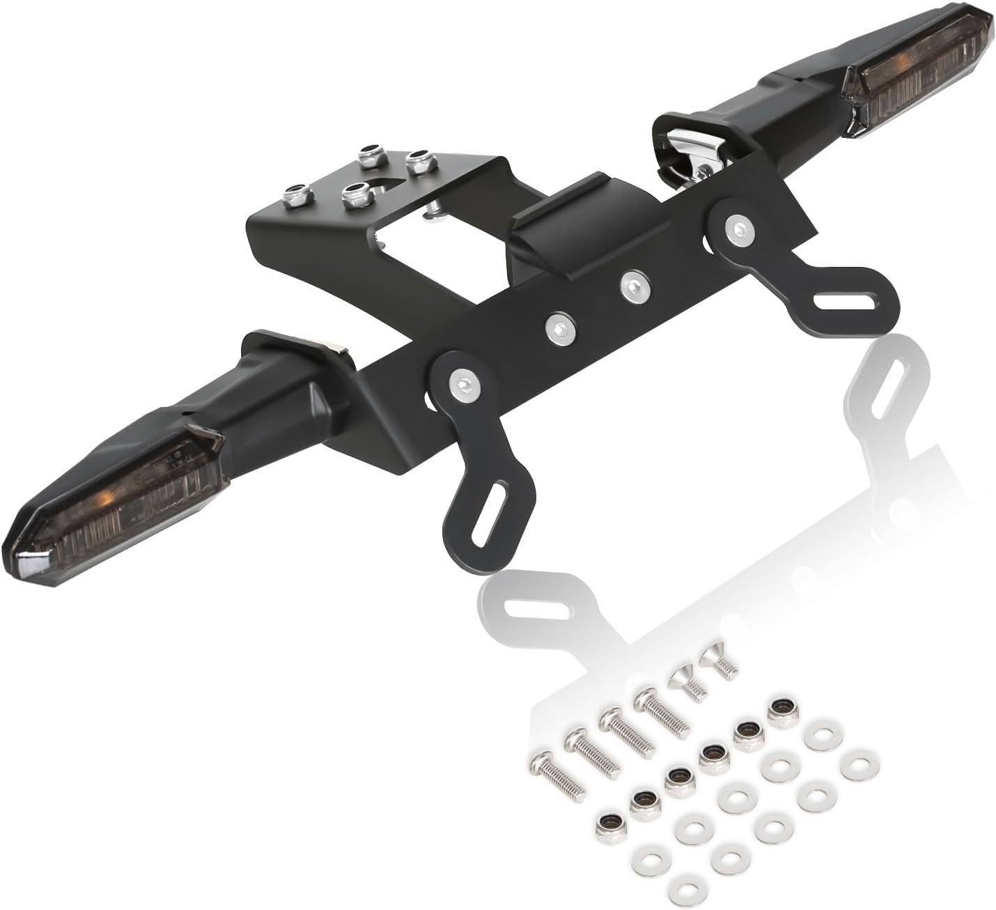 ZX6R Rear Tail Tidy Compatible With Ninja ZX-6R 2009-2018 /Ninja ZX-10R 2008-2010, Ninja ZX-6R Fender Eliminator Kit Equipped License Plate Holder REAR TAIL Light LED Turn Signal Indicator (Smoke)