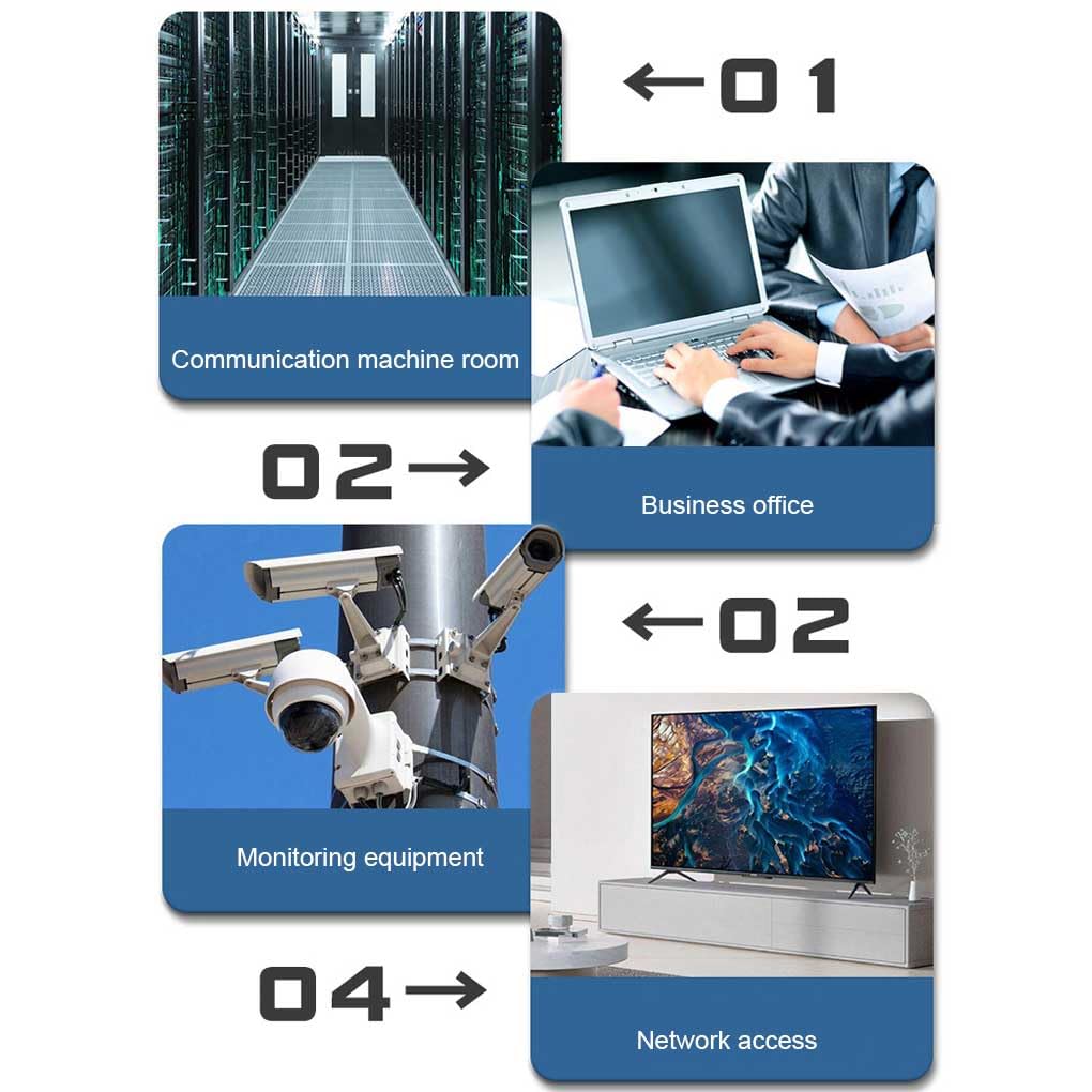 Lot de 3 commutateurs Ethernet en fibre de rechange à transmission rapide 20 km pour maison, bureau, hôtel, convertisseur Internet